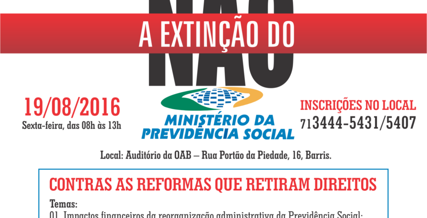 CARD SEMINARIO CONTRA A REFORMA DA PREVIDENCIA