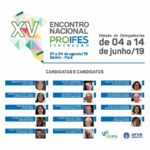 CARD CANDIDATOS XV ENCONTRO NACIONAL DO PROIFES 2019