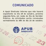 CARD FERIADO DIA DO SERVIDOR 28 DE OUTUBRO